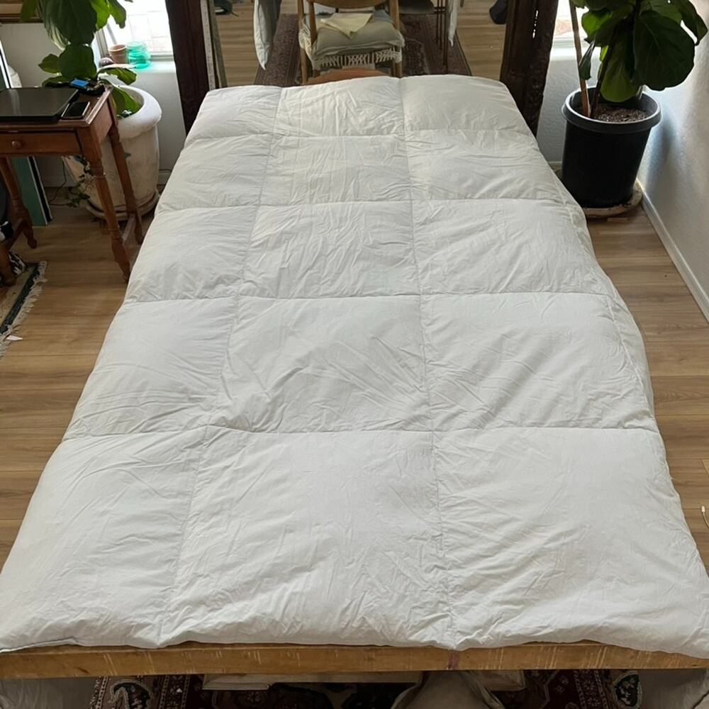 IKEA Duvet Insert 81" x 76" Light Gray Filling Feathers And Down